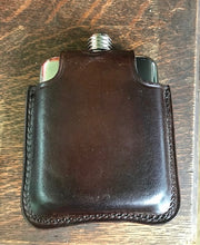 Load image into Gallery viewer, Flask with Handcrafted Leather Flask Cover