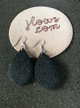 Load image into Gallery viewer, Boho Teardrop Earrings in Stingray and Leather