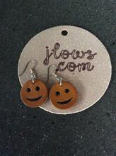 Load image into Gallery viewer, Smiley Face Custom Leather Earrings Boho Chic Don't Worry Be Happy