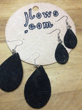 Load image into Gallery viewer, Boho Teardrop Earrings in Stingray and Leather