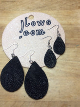 Load image into Gallery viewer, Boho Teardrop Earrings in Stingray and Leather
