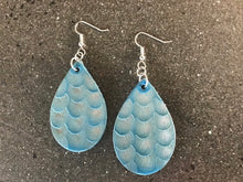 Load image into Gallery viewer, Blue Boho Earrings Handcrafted in Teardrop Shape
