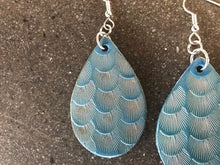 Load image into Gallery viewer, Blue Boho Earrings Handcrafted in Teardrop Shape