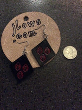 Load image into Gallery viewer, Ladybug Leather Earrings Triangle Shape