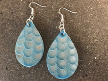Load image into Gallery viewer, Blue Boho Earrings Handcrafted in Teardrop Shape