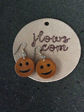 Load image into Gallery viewer, Smiley Face Custom Leather Earrings Boho Chic Don&#39;t Worry Be Happy
