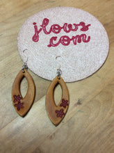 Load image into Gallery viewer, Floral Earrings Hand Tooled Leather
