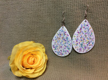 Load image into Gallery viewer, Multi-colored Large Teardrop Leather Earrings
