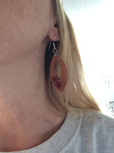 Load image into Gallery viewer, Floral Earrings Hand Tooled Leather
