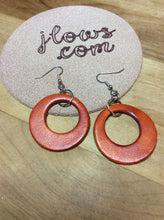 Load image into Gallery viewer, Leather Hoop Earrings in Assorted Colors
