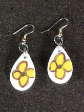 Load image into Gallery viewer, Floral Hand Painted Leather Earrings Boho Style
