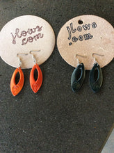 Load image into Gallery viewer, Leather Earrings in Eclipse Shape

