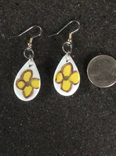 Load image into Gallery viewer, Floral Hand Painted Leather Earrings Boho Style
