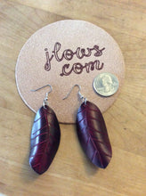 Load image into Gallery viewer, Bohemian Leather Leaf Earrings
