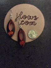 Load image into Gallery viewer, Leather Earrings in Eclipse Shape
