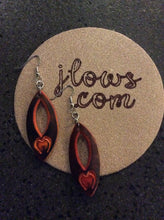 Load image into Gallery viewer, Leather Earrings in Eclipse Shape
