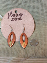 Load image into Gallery viewer, Copper and Gold Hand Painted Leather Earrings
