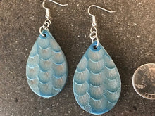 Load image into Gallery viewer, Blue Boho Earrings Handcrafted in Teardrop Shape
