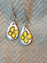 Load image into Gallery viewer, Floral Hand Painted Leather Earrings Boho Style
