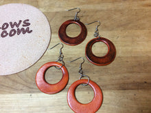 Load image into Gallery viewer, Leather Hoop Earrings in Assorted Colors
