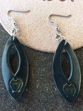 Load image into Gallery viewer, Leather Earrings in Eclipse Shape
