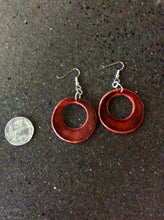 Load image into Gallery viewer, Leather Hoop Earrings in Assorted Colors
