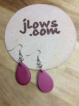 Load image into Gallery viewer, Teardrop Leather Earrings Small Boho Chic in Assorted Solid Colors
