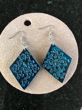 Load image into Gallery viewer, Leather Earrings Turquoise &amp; Dark Blue
