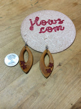 Load image into Gallery viewer, Floral Earrings Hand Tooled Leather
