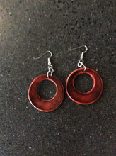 Load image into Gallery viewer, Leather Hoop Earrings in Assorted Colors
