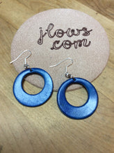 Load image into Gallery viewer, Leather Hoop Earrings in Assorted Colors
