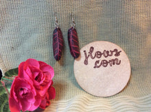 Load image into Gallery viewer, Bohemian Leather Leaf Earrings
