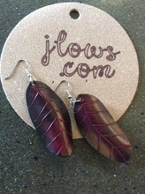 Load image into Gallery viewer, Bohemian Leather Leaf Earrings
